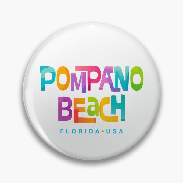 Item preview, Pompano Beach Florida Retro Typographic Design designed and sold by Futurebeachbum.