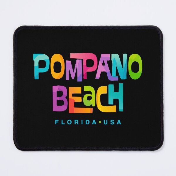 Item preview, Pompano Beach Florida Retro Typographic Design designed and sold by Futurebeachbum.