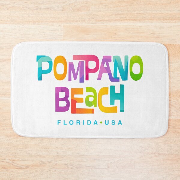 Item preview, Pompano Beach Florida Retro Typographic Design designed and sold by Futurebeachbum.