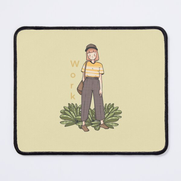 Item preview,  Cartoon Girl in Semi-Formal Outfit with Bag and “Work” designed and sold by nada-art.