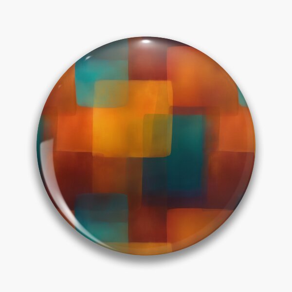 Item preview, Burnt Orange Teal Geometric Color Field Abstract designed and sold by Moisky Patterns.