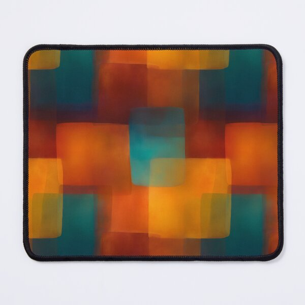 Item preview, Burnt Orange Teal Geometric Color Field Abstract designed and sold by Moisky Patterns.