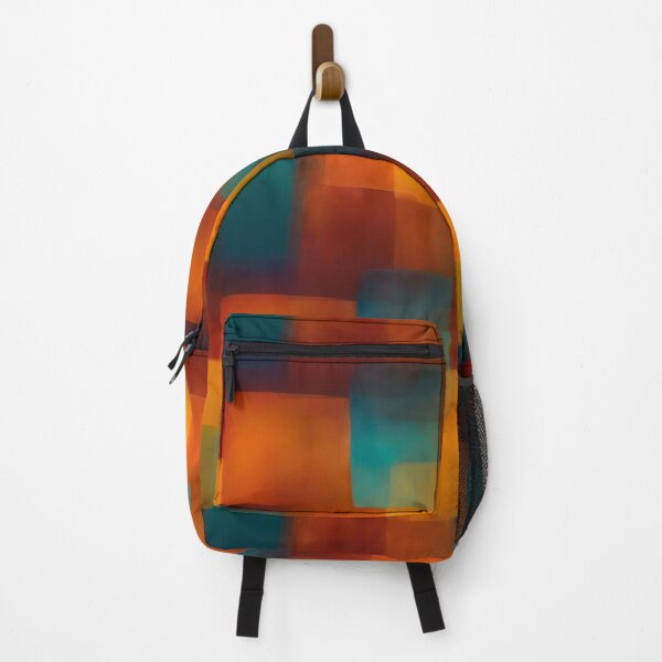 Item preview, Burnt Orange Teal Geometric Color Field Abstract designed and sold by Moisky Patterns.