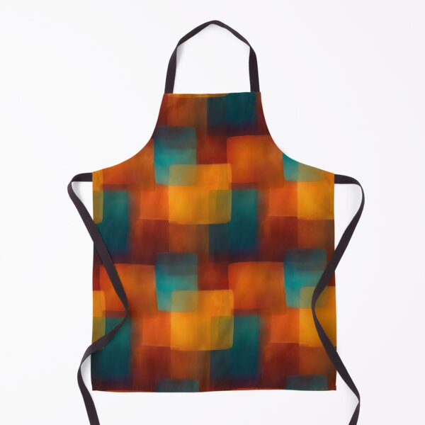 Item preview, Burnt Orange Teal Geometric Color Field Abstract designed and sold by Moisky Patterns.