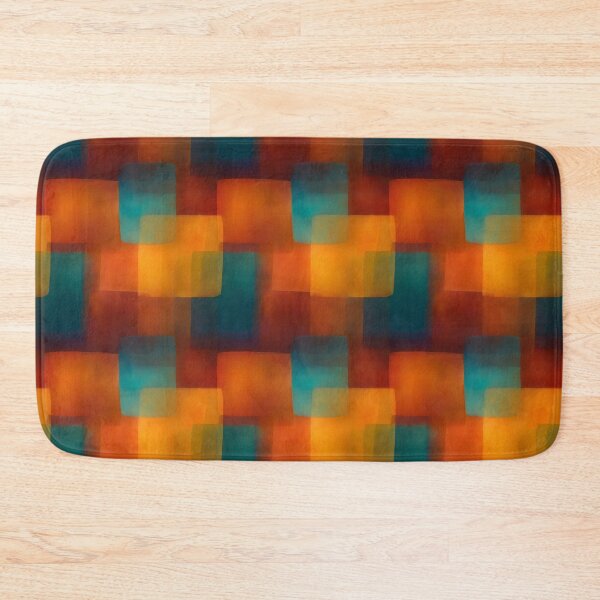 Item preview, Burnt Orange Teal Geometric Color Field Abstract designed and sold by Moisky Patterns.