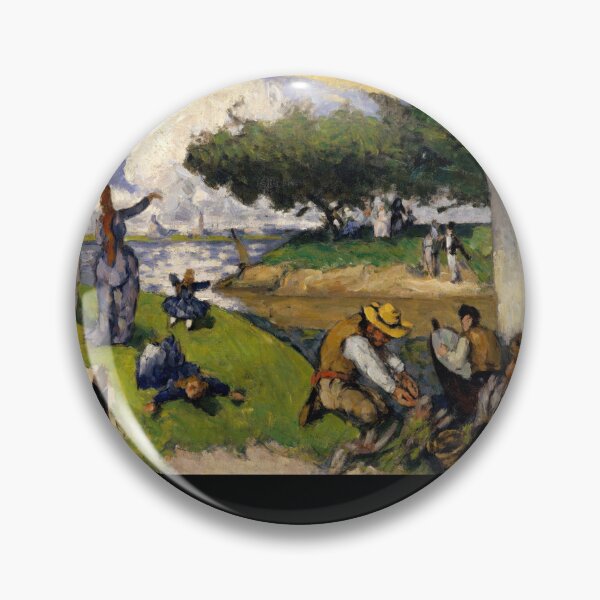 Item preview, The Fishermen Fantastic Scene by Paul Cézanne: Post Impressionist River Poster designed and sold by artofuniverse.