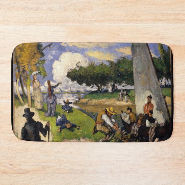 Item preview, The Fishermen Fantastic Scene by Paul Cézanne: Post Impressionist River Poster designed and sold by artofuniverse.