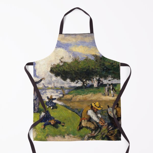 Item preview, The Fishermen Fantastic Scene by Paul Cézanne: Post Impressionist River Poster designed and sold by artofuniverse.