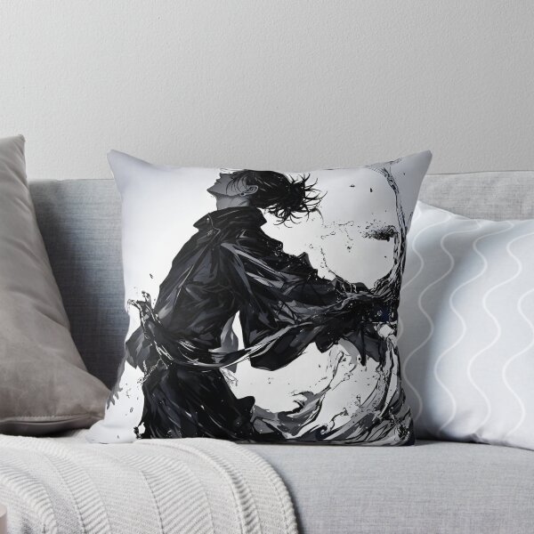Item preview, Dark Ink Sorcerer – Abstract Black Ink Anime Style Character, Monochrome Fantasy Art designed and sold by Dyan4.