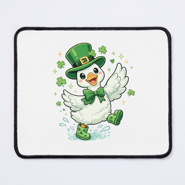 Item preview, Cute St Patrick’s Day Goose Dancing with Shamrocks designed and sold by MujernDesignArt.