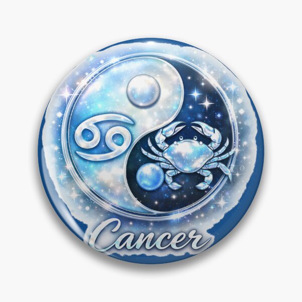 Item preview, Cancer -Zodiac starsign, inside an  yin-yang, Jun 21–Jul 22 designed and sold by FireOrchid.