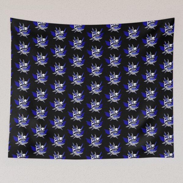 Item preview, Dark blue devil panamanian mask sticker designed and sold by DesignPMG.