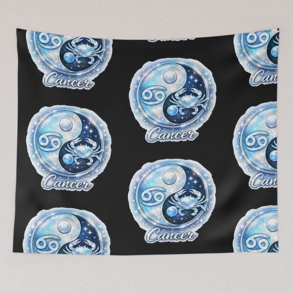 Item preview, Cancer -Zodiac starsign, inside an  yin-yang, Jun 21–Jul 22 designed and sold by FireOrchid.