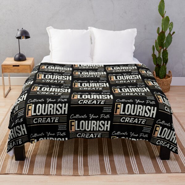 Item preview, Flourish & Create – Cultivate Your Path Typography Design designed and sold by Dogandesighn.