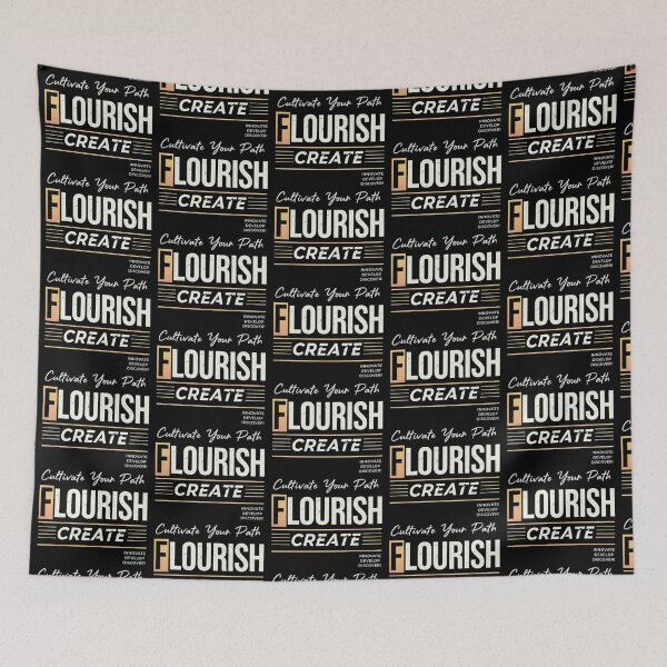 Item preview, Flourish & Create – Cultivate Your Path Typography Design designed and sold by Dogandesighn.
