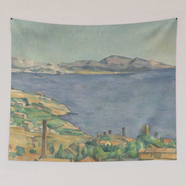 Item preview, The Gulf of Marseilles Seen From Lestaque by Paul Cézanne: Coastal Landscape Poster designed and sold by artofuniverse.