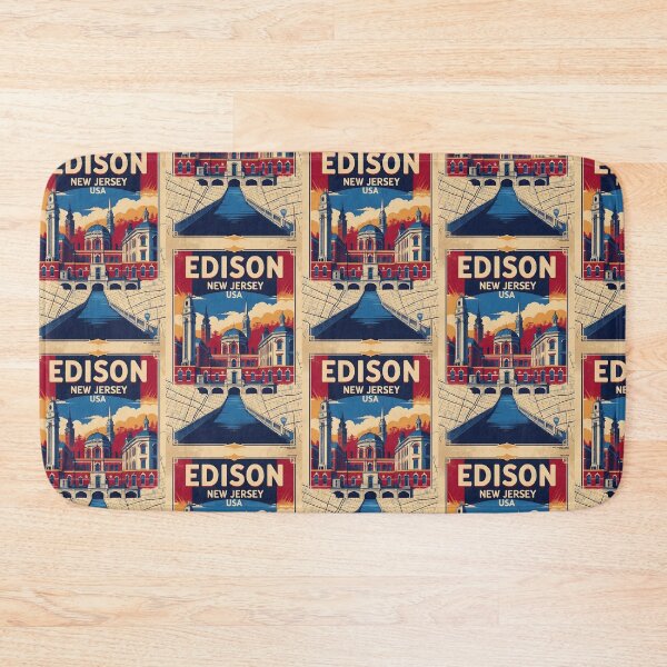 Item preview, Edison Jersey 1950s USA Vintage Travel Tourism designed and sold by TravelersGems.