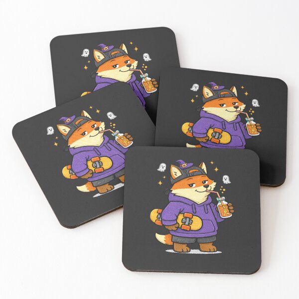 Item preview, Witch Street Fox – Funny Halloween Witch Fox Skateboard Mascot designed and sold by ColorSplash123.