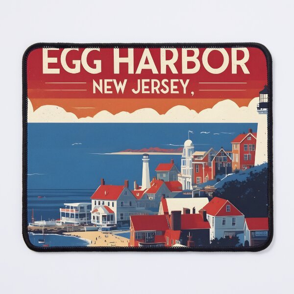 Item preview, Egg Harbor Jersey 1950s USA Vintage Travel Tourism designed and sold by TravelersGems.