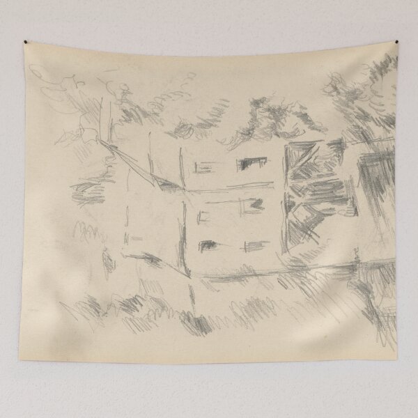 Item preview, The Mill by Paul Cézanne: Architectural Sketch Fine Art Poster designed and sold by artofuniverse.