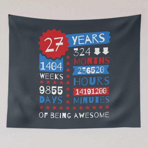 Item preview, 27 Years Of Being Awesome - Splendid 27th Birthday Gift Ideas designed and sold by MemWear.