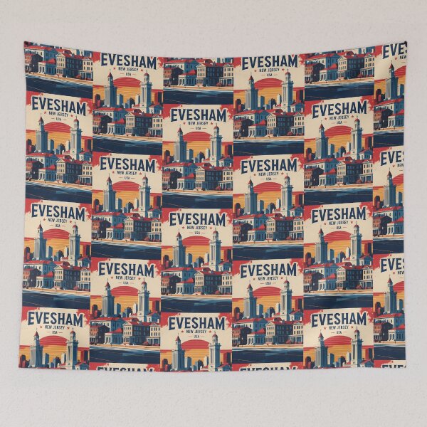 Item preview, Evesham New Jersey 1950s USA Vintage Travel Tourism designed and sold by TravelersGems.