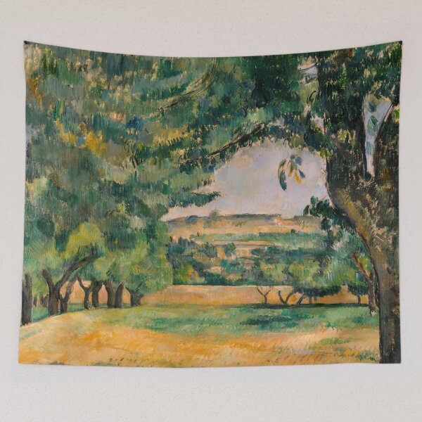 Item preview, The Neighborhood of Jas De Bouffan by Paul Cézanne: Tranquil Landscape Poster designed and sold by artofuniverse.
