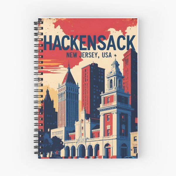 Item preview, Hackensack New Jersey 1950s USA Vintage Travel Tourism designed and sold by TravelersGems.