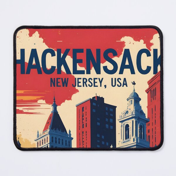 Item preview, Hackensack New Jersey 1950s USA Vintage Travel Tourism designed and sold by TravelersGems.