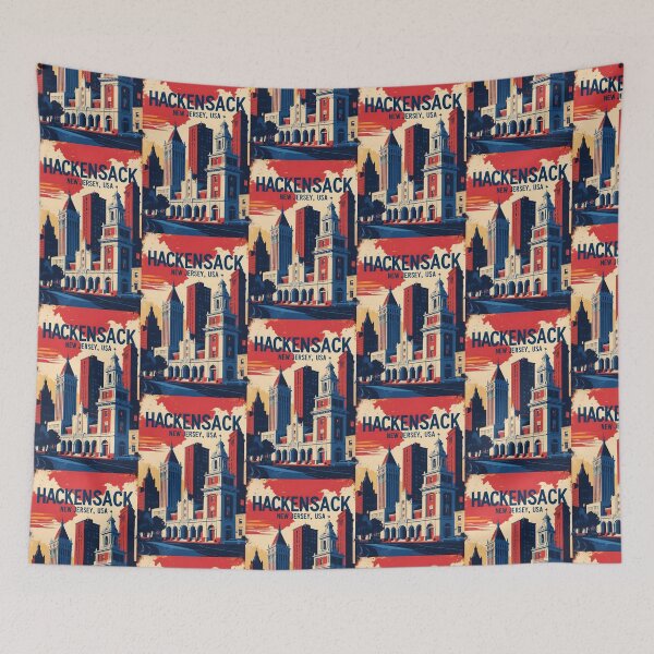 Item preview, Hackensack New Jersey 1950s USA Vintage Travel Tourism designed and sold by TravelersGems.
