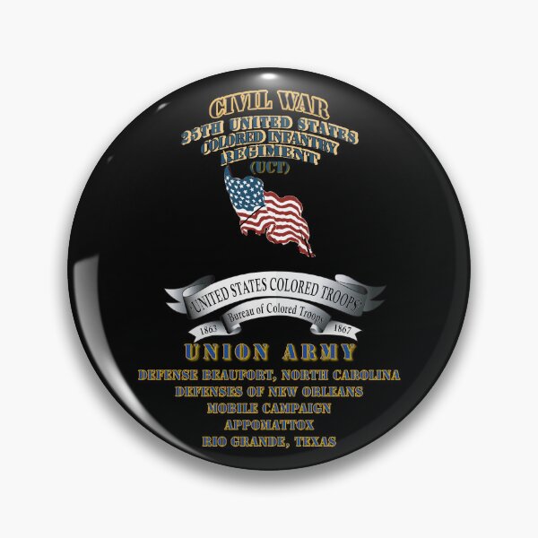 Item preview, Civil War - 25th United States Colored Infantry Regiment with USCT Bureau Banner - USA X 300 designed and sold by Military Insignia Products.