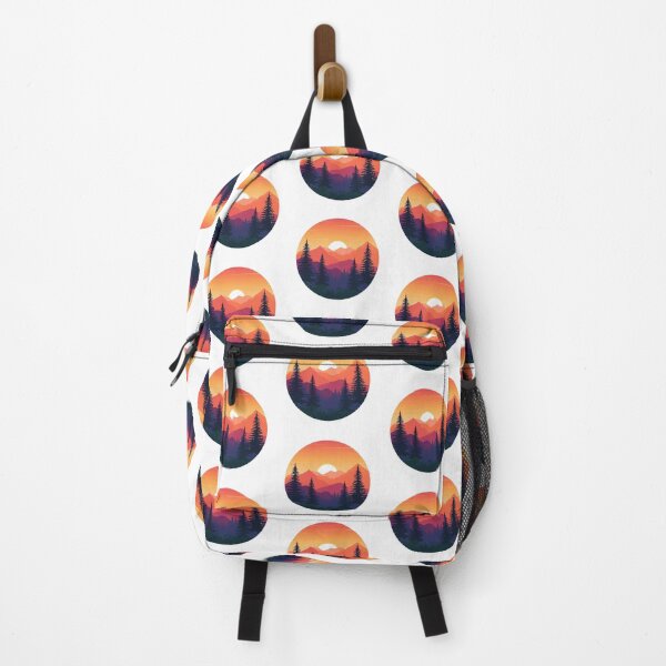 Item preview, Forest sunset mountain sticker designed and sold by DesignPMG.