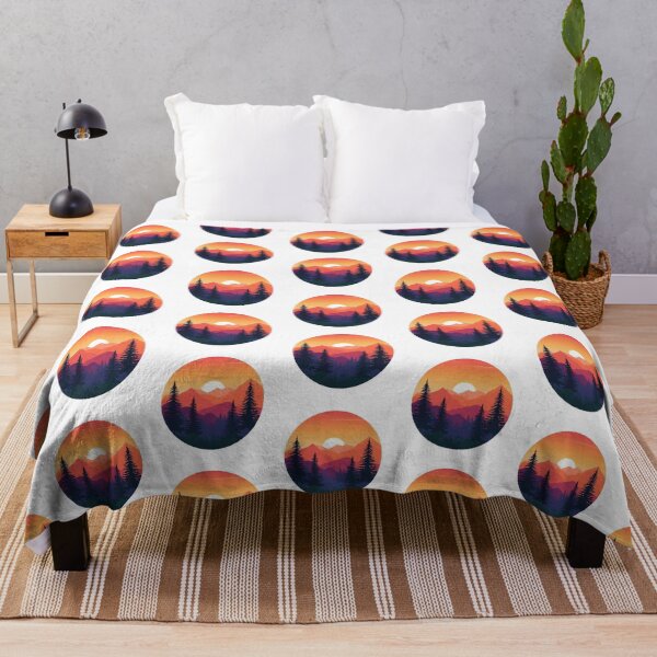 Item preview, Forest sunset mountain sticker designed and sold by DesignPMG.