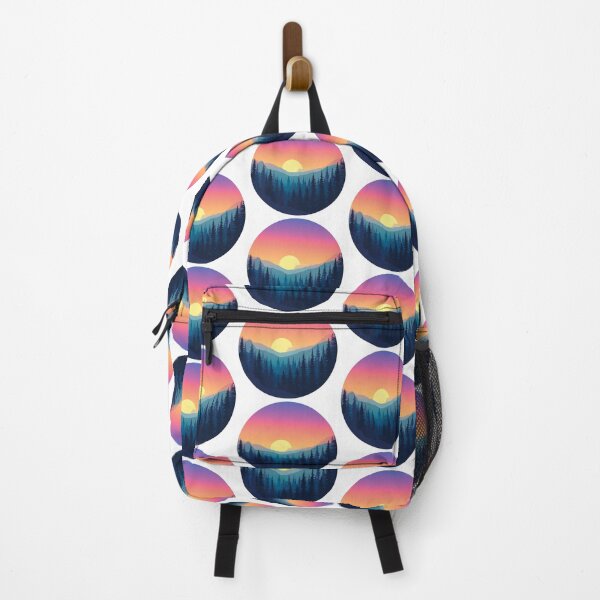 Item preview, Forest sunset mountain sticker designed and sold by DesignPMG.