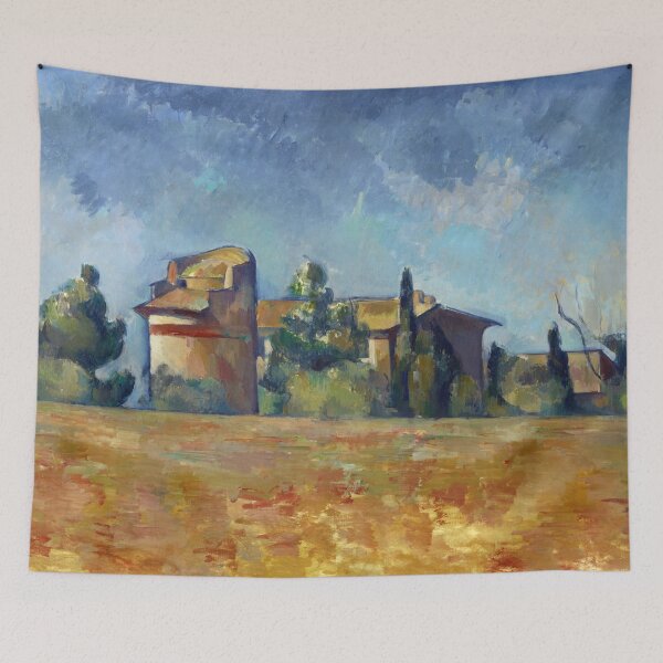 Item preview, The Pigeon House of Bellevue by Paul Cézanne: Post Impressionist Landscape Poster designed and sold by artofuniverse.