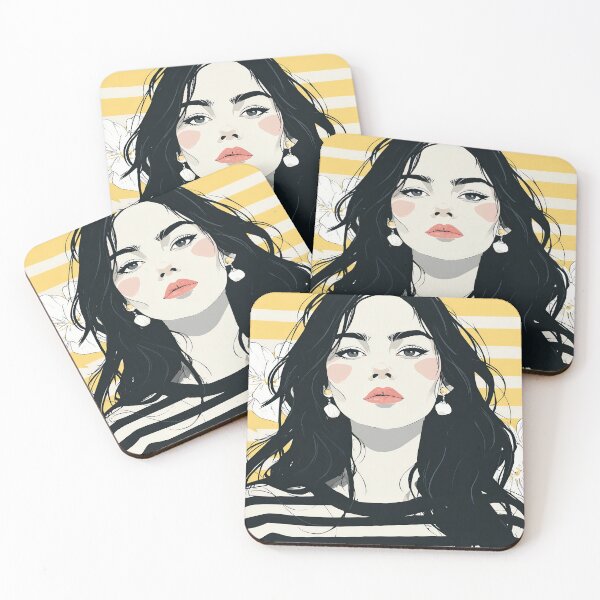 Item preview, Minimalist Maiden in Yellow designed and sold by Retro Type.