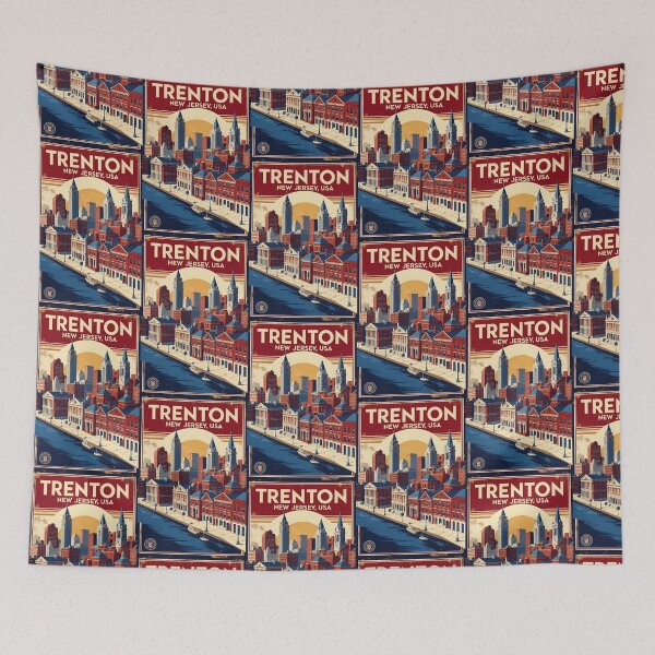 Item preview, Trenton New Jersey 1950s USA Vintage Travel Tourism designed and sold by TravelersGems.