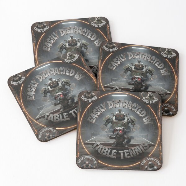 Item preview, Steampunk Robot Table Tennis - Funny Easily Distracted Ping Pong Sci-Fi T-Shirt designed and sold by OhMyPingCo.