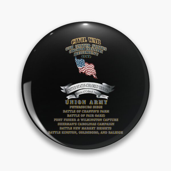 Item preview, Civil War - 6th United States Colored Infantry Regiment with USCT Bureau Banner - USA X 300 designed and sold by Military Insignia Products.
