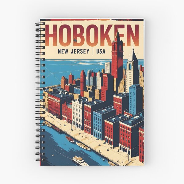 Item preview, Hoboken New Jersey 1950s USA Vintage Travel Tourism designed and sold by TravelersGems.