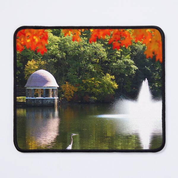 Item preview, Autumn Pond Featuring a Blue Heron designed and sold by BostonArcImage.