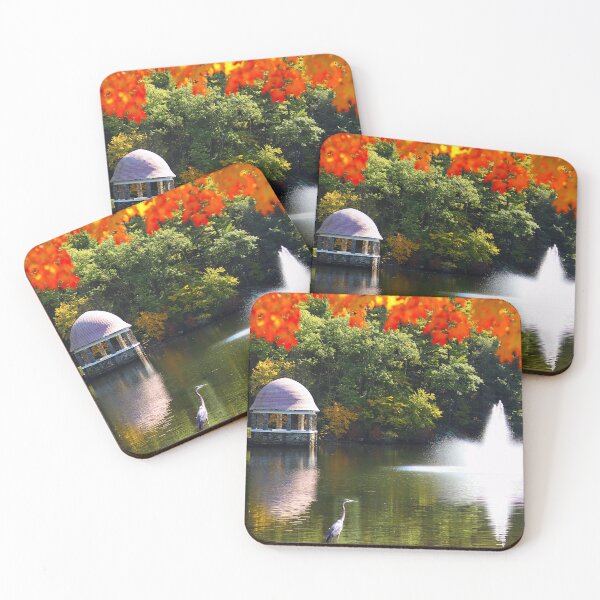 Item preview, Autumn Pond Featuring a Blue Heron designed and sold by BostonArcImage.