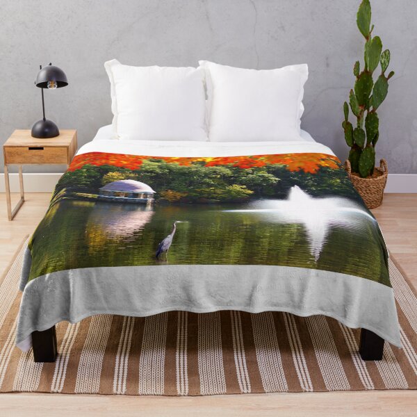 Item preview, Autumn Pond Featuring a Blue Heron designed and sold by BostonArcImage.