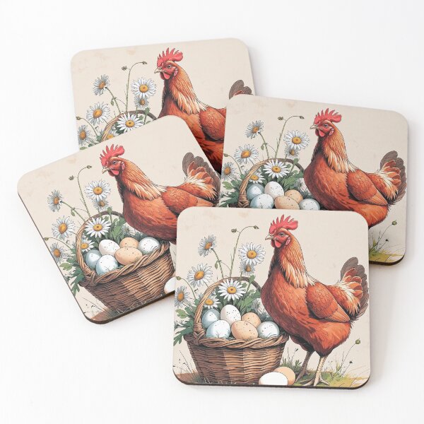 Item preview, The Egg Basket & The Hen – Morning in the Cottage Barn designed and sold by Deezyned.