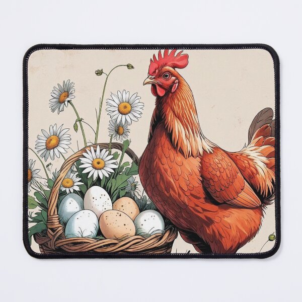 Item preview, The Egg Basket & The Hen – Morning in the Cottage Barn designed and sold by Deezyned.