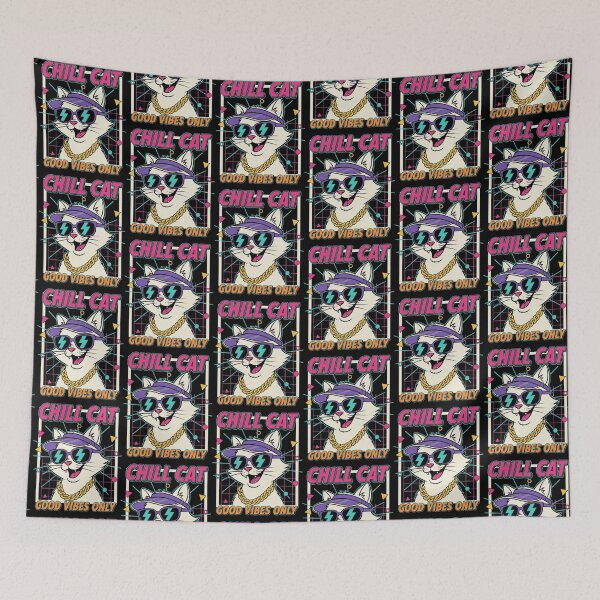 Item preview, Chill Cat – Retro Synthwave Cool Design designed and sold by Dogandesighn.