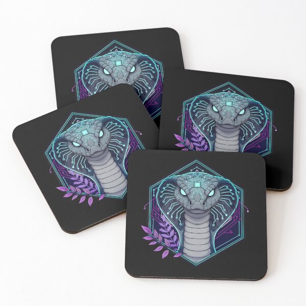 Item preview, Cyber Cobra Tech Art - Futuristic Neon Circuit Snake Illustration designed and sold by AbulailArt.
