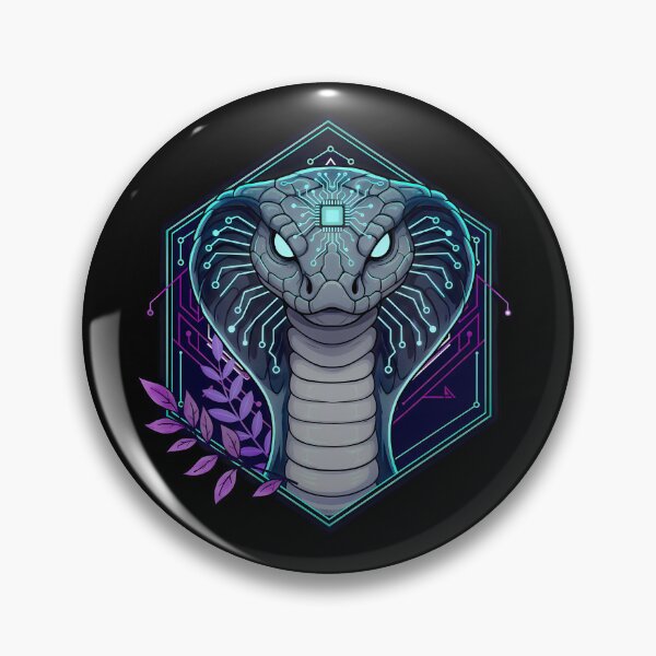 Item preview, Cyber Cobra Tech Art - Futuristic Neon Circuit Snake Illustration designed and sold by AbulailArt.
