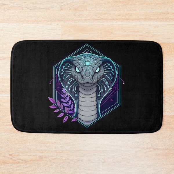 Item preview, Cyber Cobra Tech Art - Futuristic Neon Circuit Snake Illustration designed and sold by AbulailArt.