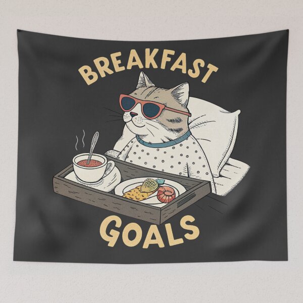 Item preview, Breakfast Goals Cat – Living the Dream ?? designed and sold by Artiviose.